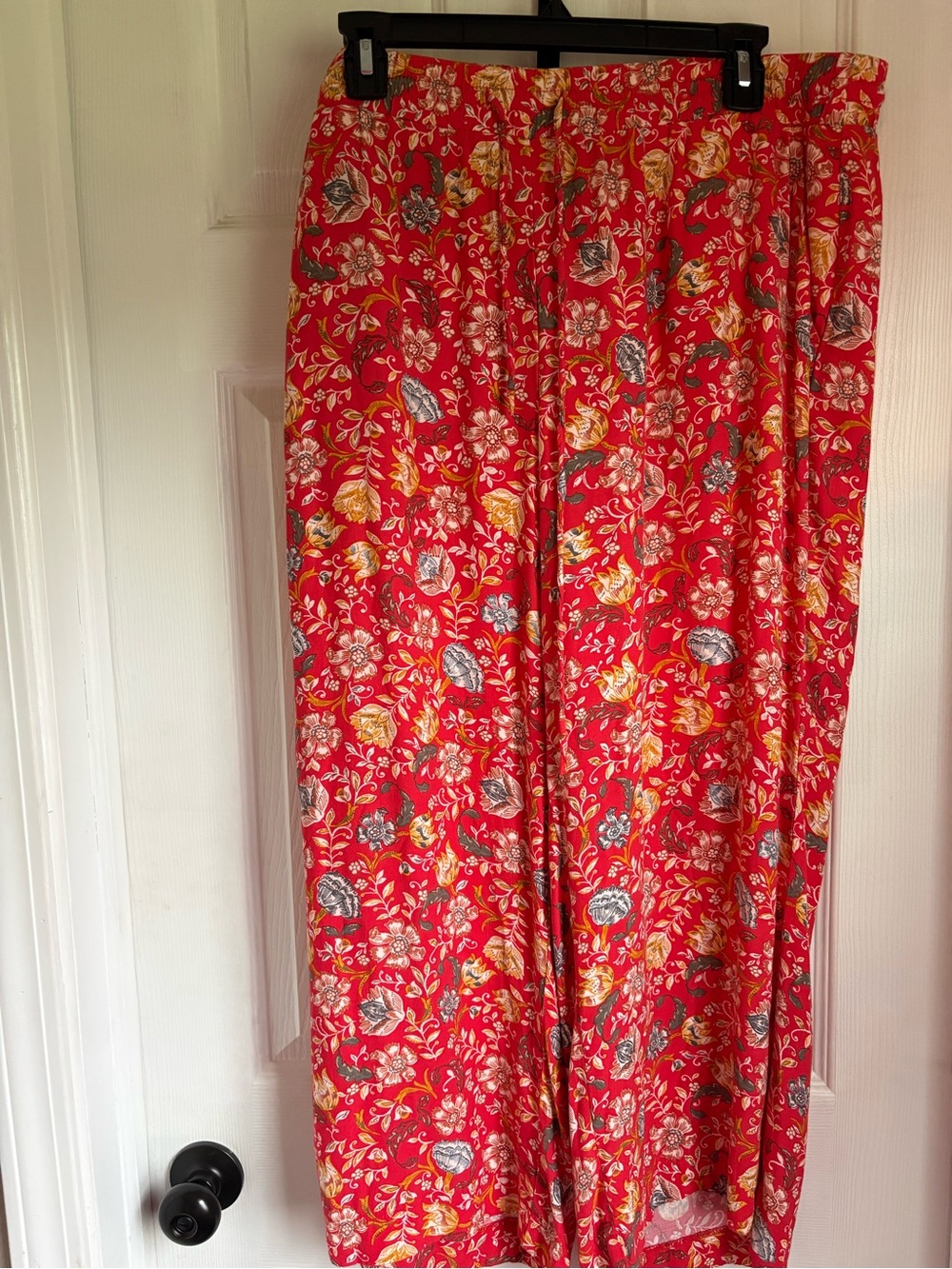 Loft Floral Wide-Leg Pants Flowy Pockets